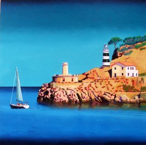 Port Soller 2（ボード上のアクリル）